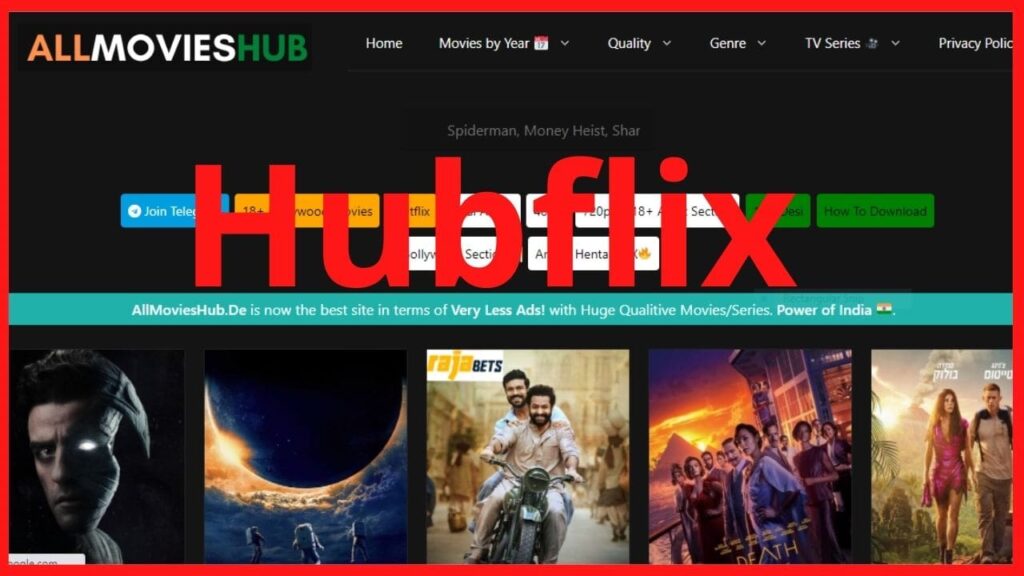 Hubflix 2023 Latest 300mb, 720p Bollywood, Hollywood Movies Latest Webseries & TV Shows Download & Watch for free | hubflix.in